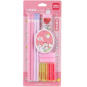 得力0493開學禮物創意卡通鉛筆套裝小學生兒童文具幼兒園獎品